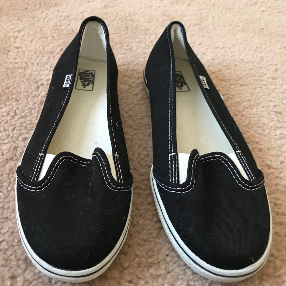 Black and white vans